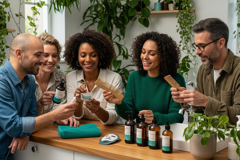 vegan haircare, natural beauty, eco-friendly routine