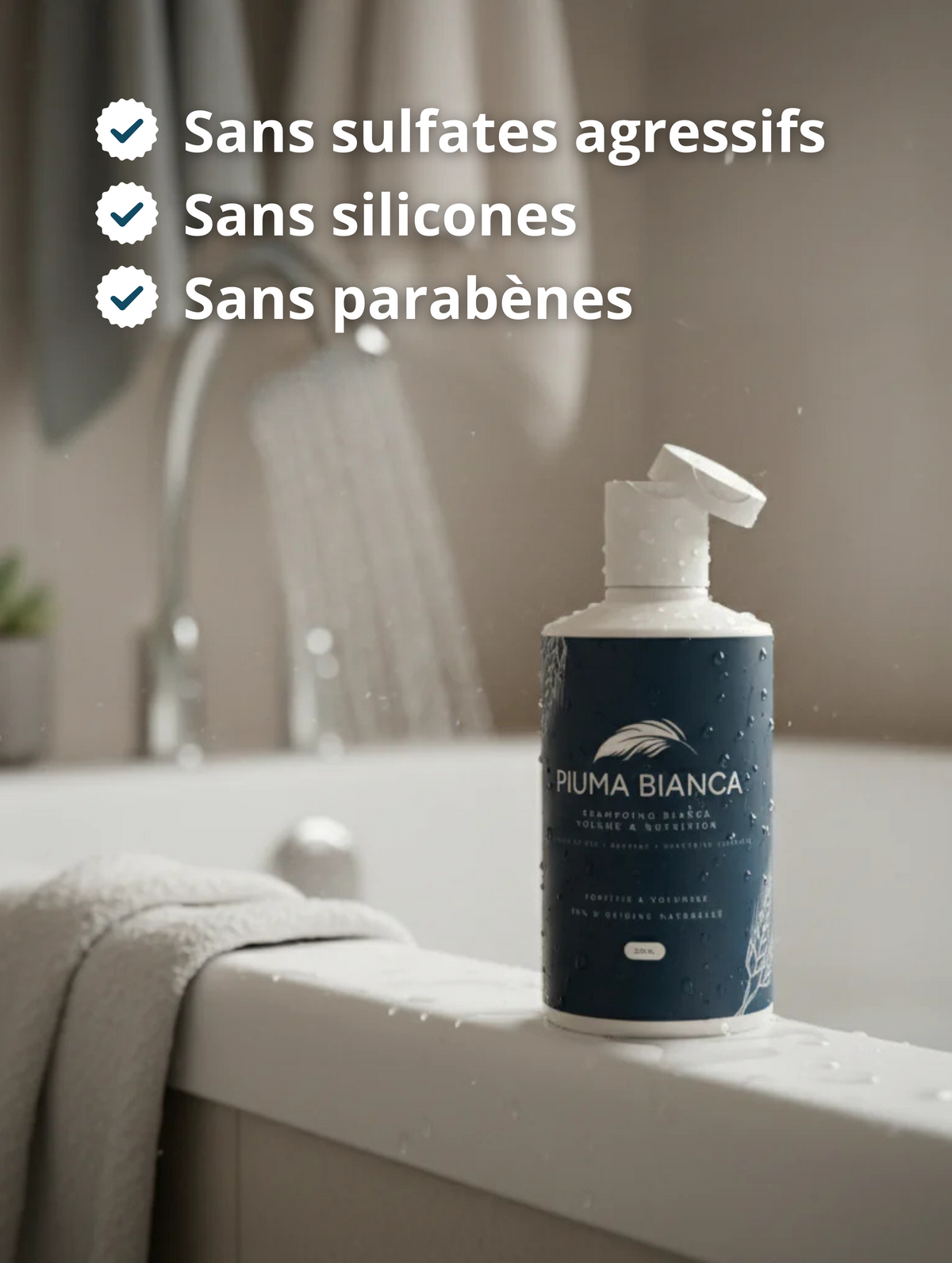 Shampoing-Traitement Bianca – Volume & Nutrition - Piuma Bianca