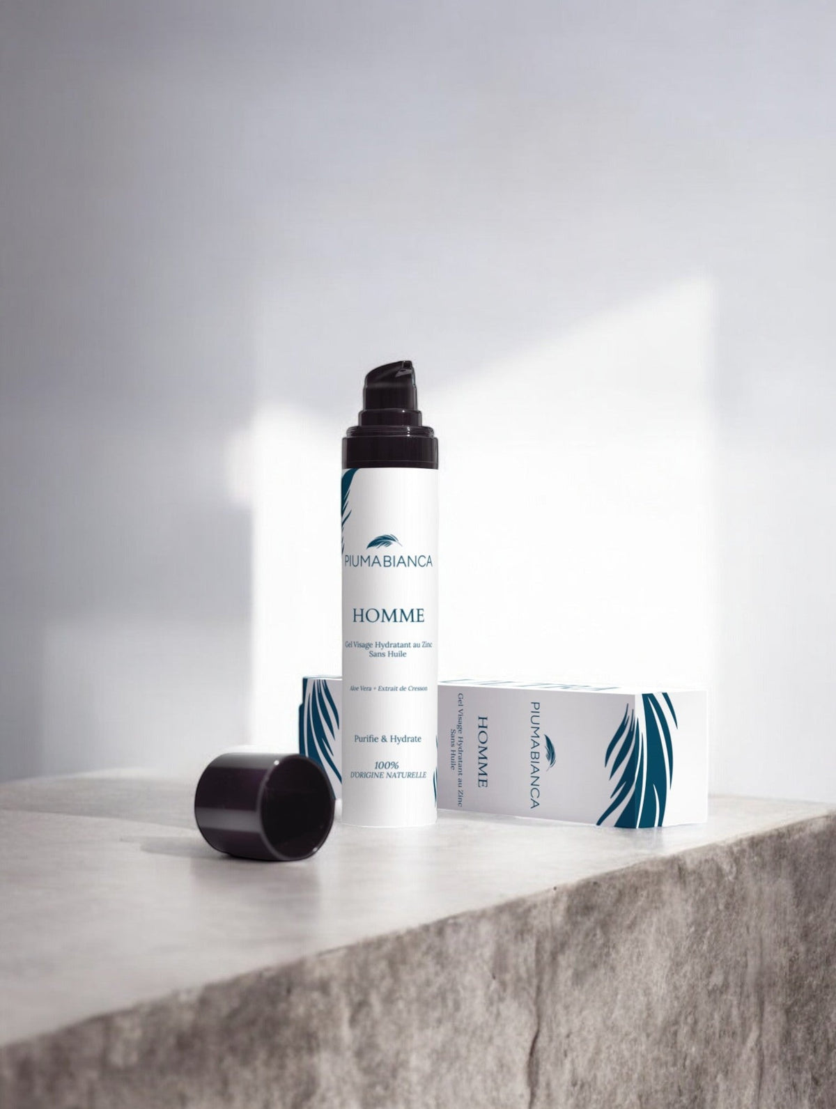 Gel Visage Hydratant au Zinc – Sans Huile - Piuma Bianca