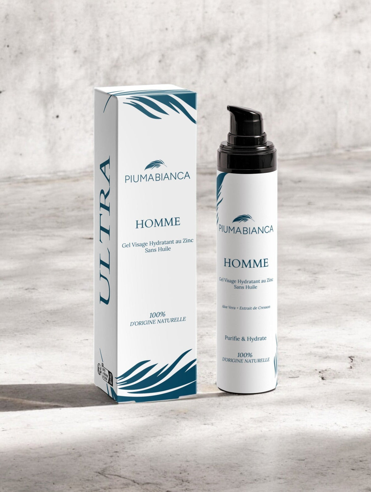 Gel Visage Hydratant au Zinc – Sans Huile - Piuma Bianca