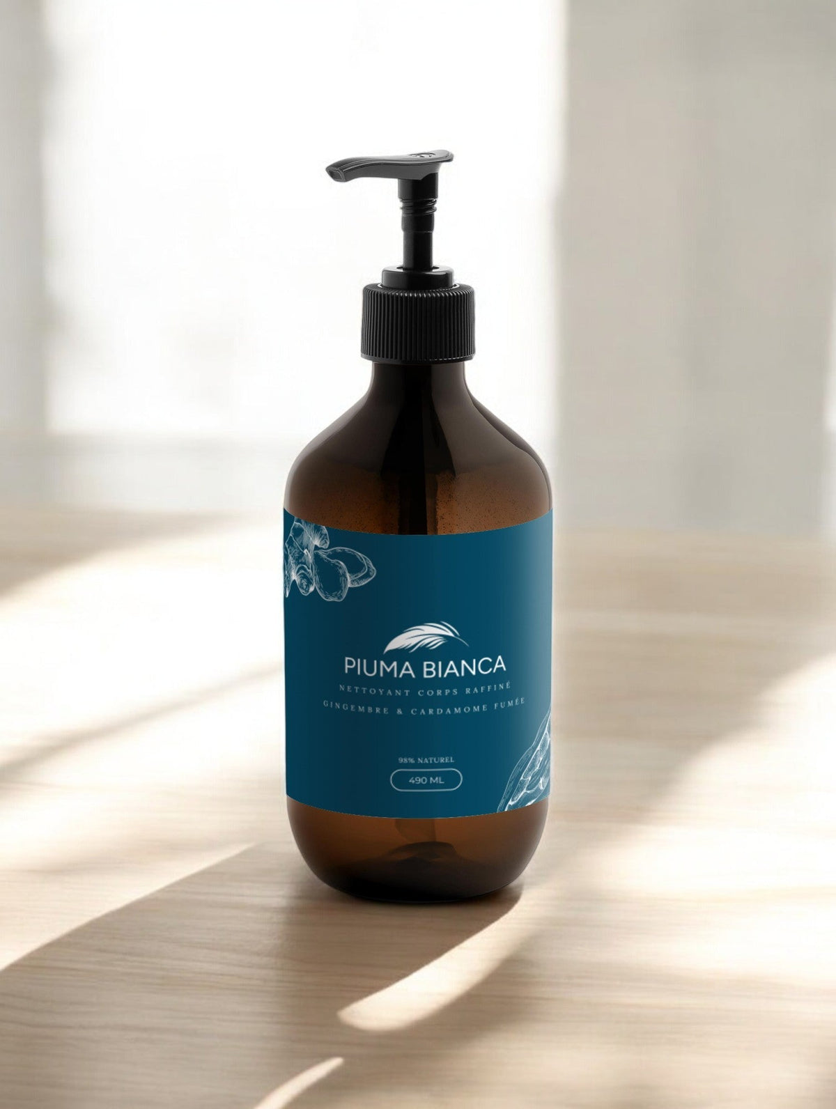 Nettoyant Corps - Gingembre & Cardamome Fumée - Piuma Bianca